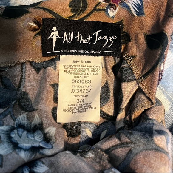 All That Jazz Hawaiian Floral Print Sheath Dress With Beaded Fringe Size 4 - Picture 6 of 12